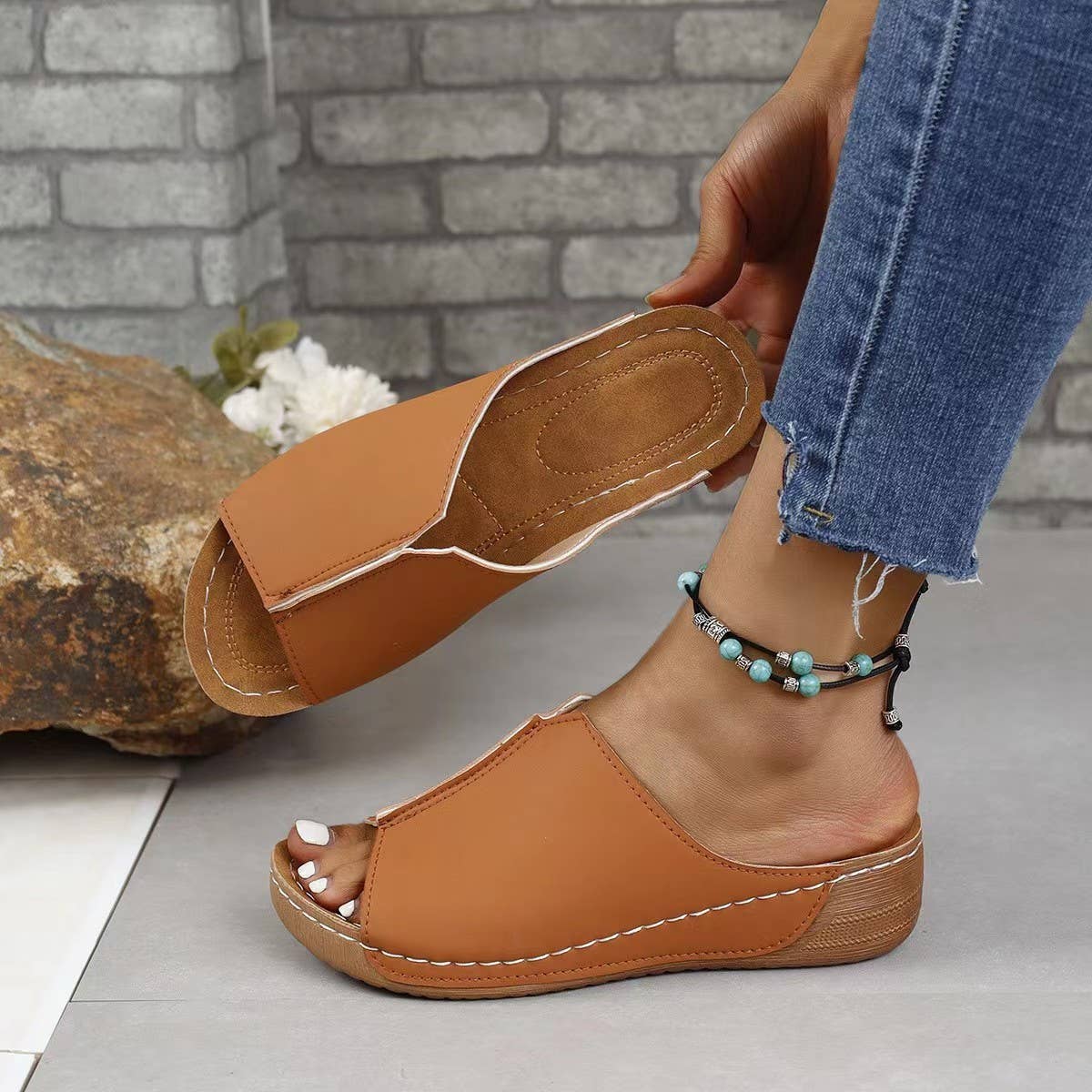 Trendy Simple Wedge Sandals