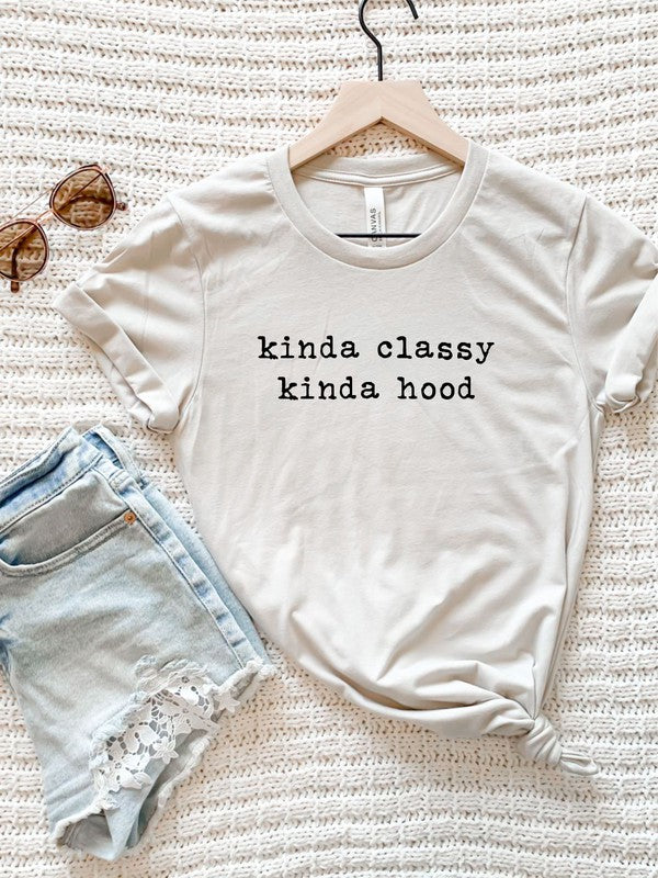 Kinda Classy Kinda Hood Softstyle Graphic Crewneck Tee
