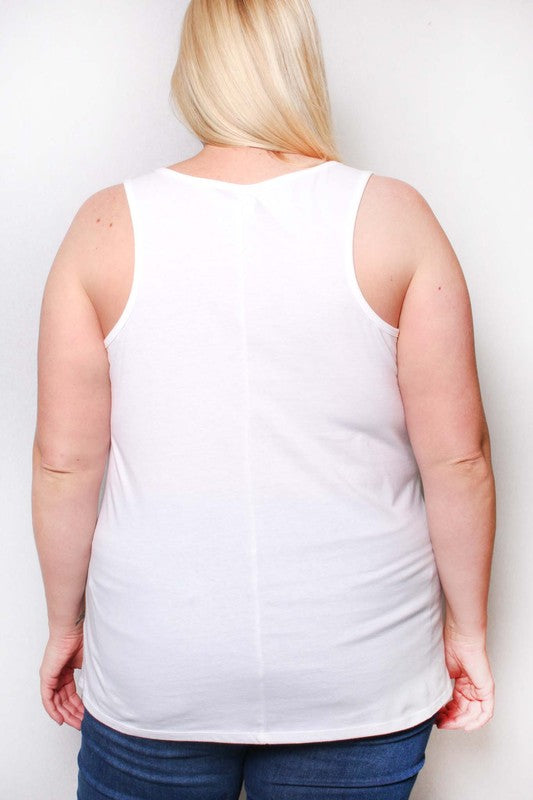 Women's Plus Sleeveless Racer Back Tank Top (XL-5X)