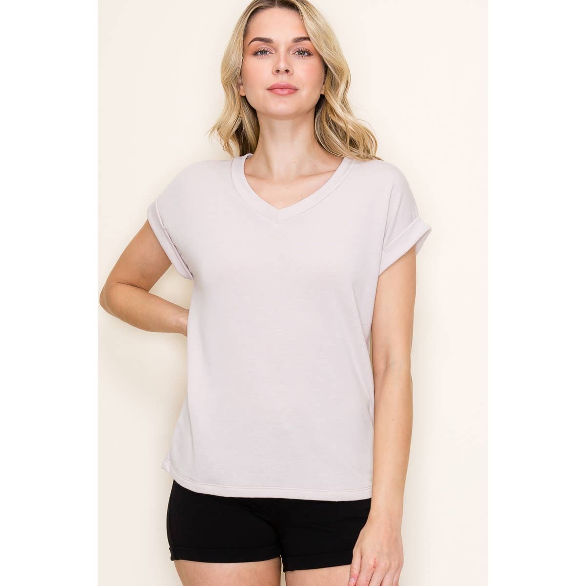French Terry Solid Color Top