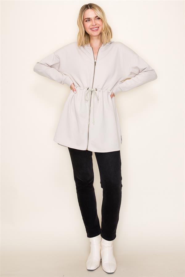 French Terry Duster Hoodie Jacket