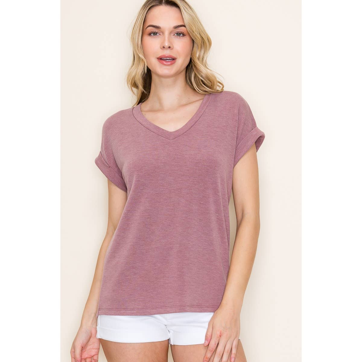 French Terry Solid Color Top