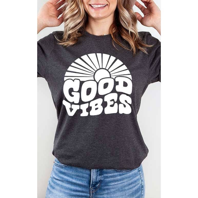 Good Vibes Sunshine Graphic Tee (Purist Blue)