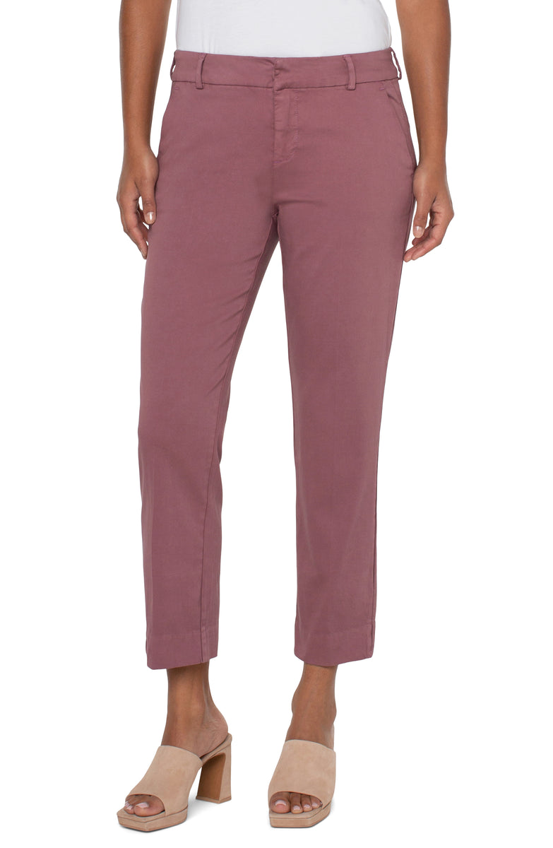 Liverpool Kelsey Trouser w Slit (victorian mauve)
