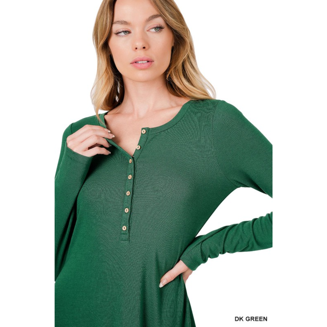 Long Sleeve Button Down Dress