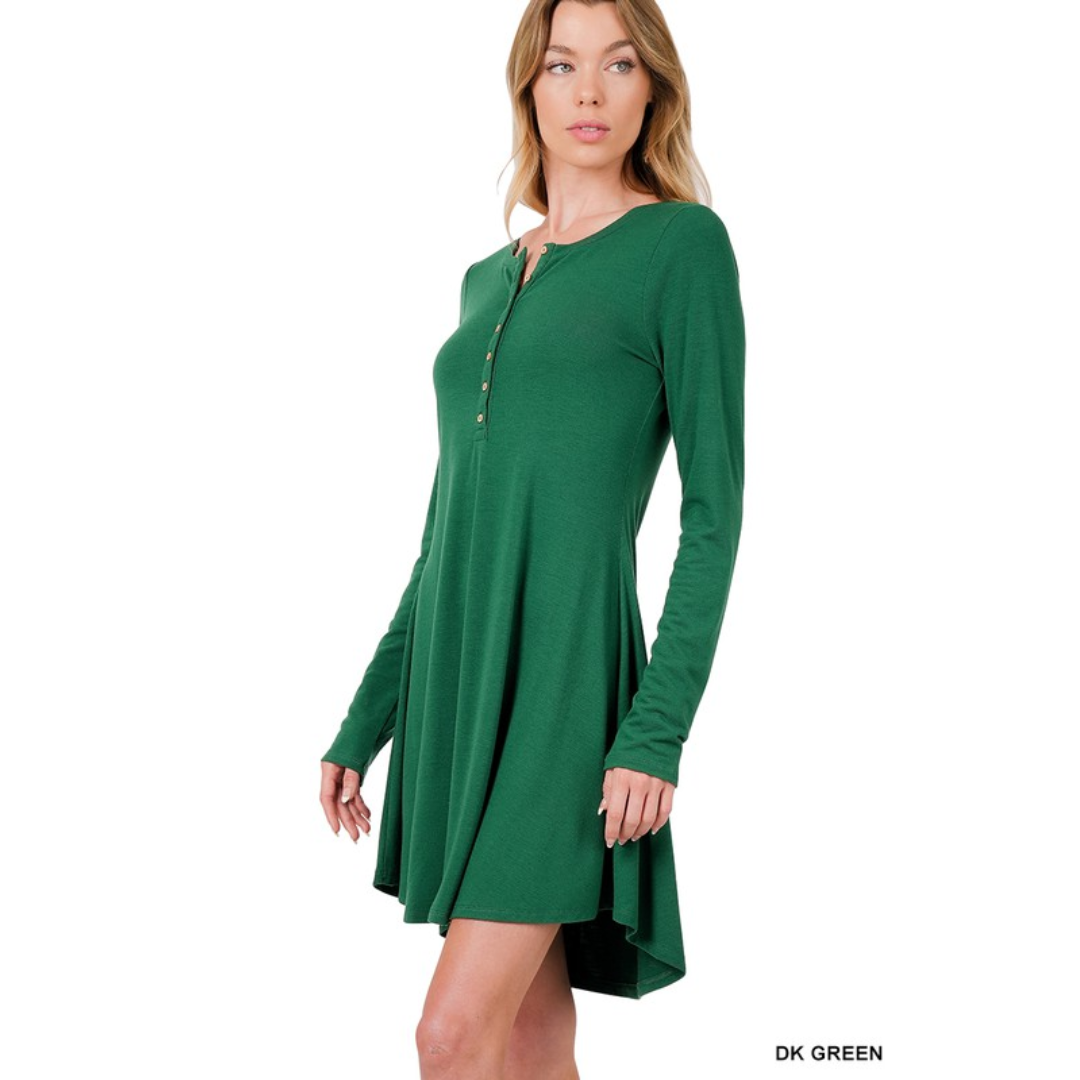 Long Sleeve Button Down Dress