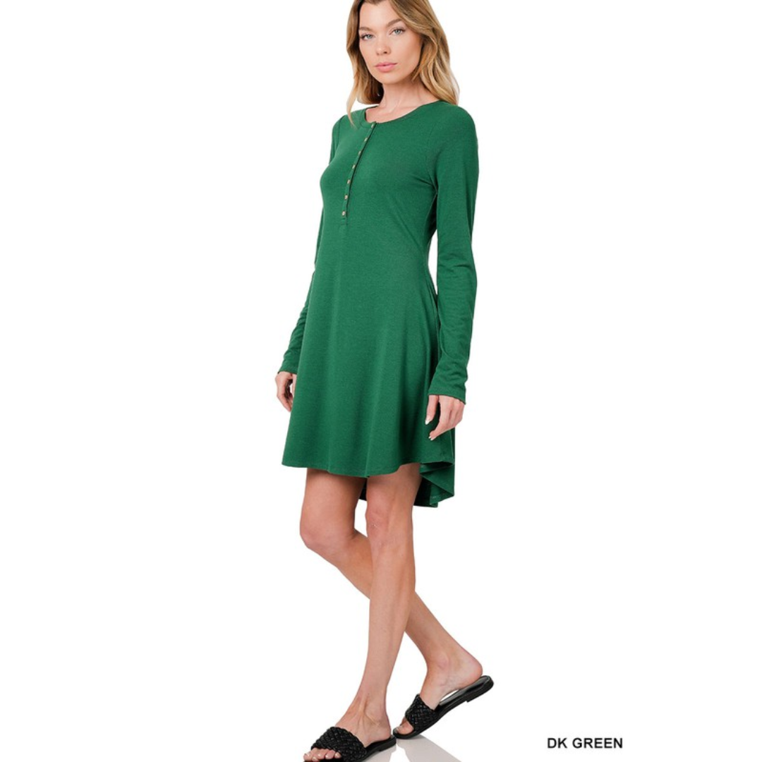 Long Sleeve Button Down Dress