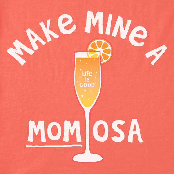 Life is Good Women's Make Mine a Momosa Crusher-LITE Vee (Mango Orange)