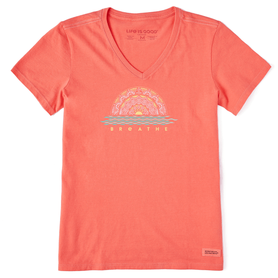 Life is Good Women's Sundala Crusher-LITE Vee (Mango Orange)