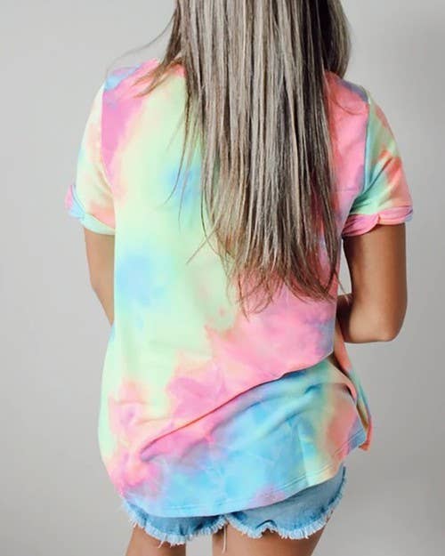 Print short sleeve pocket t-shirt