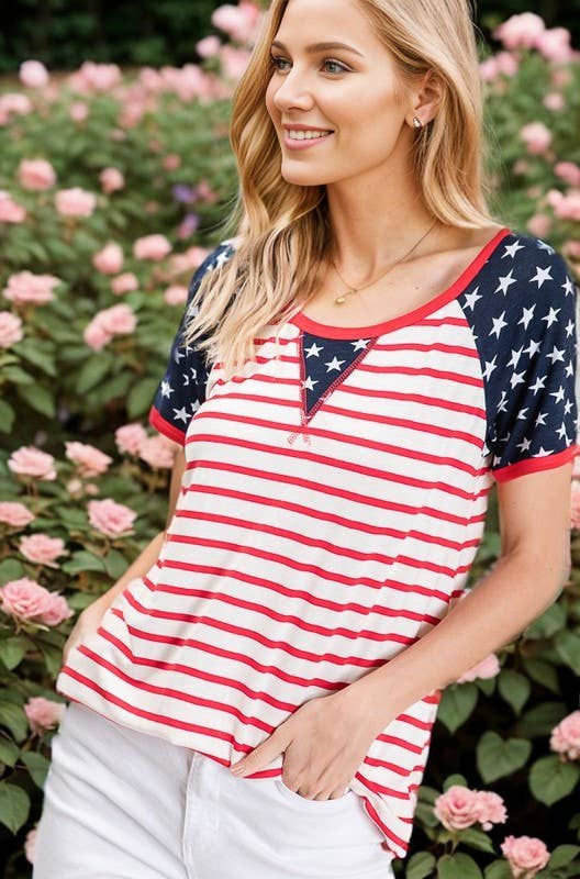 Stripe and Star Top