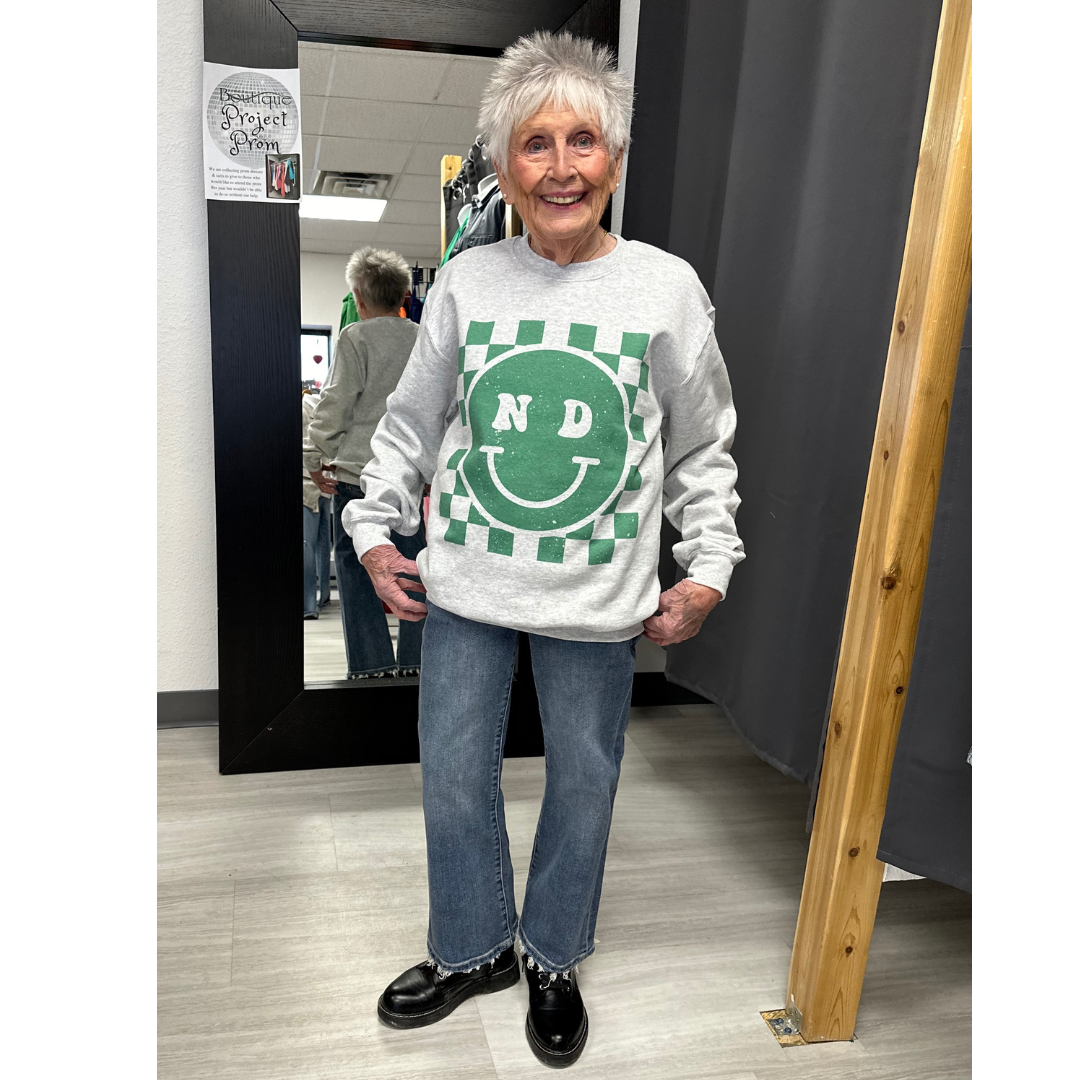 North Dakota Checker Face Sweatshirt