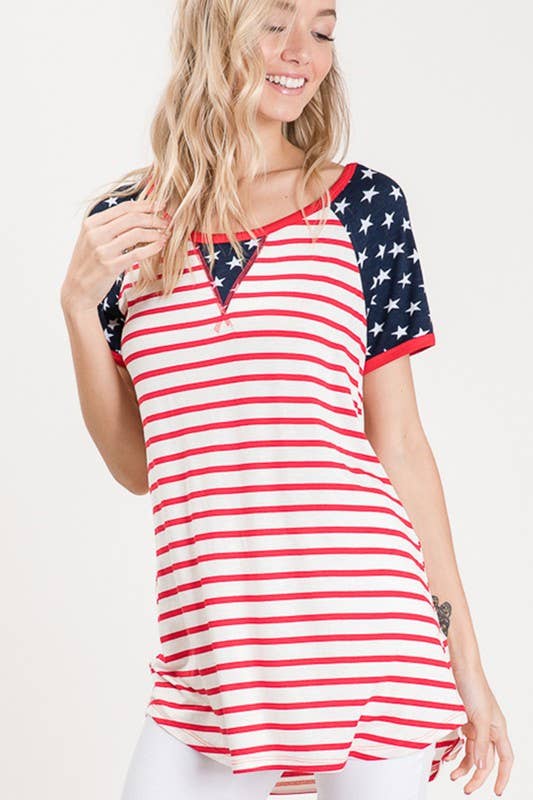 Stripe and Star Top