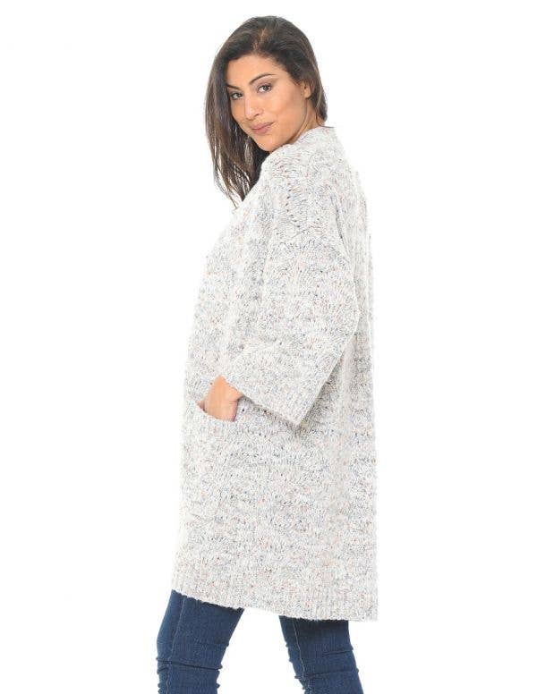 Long Knit Cardigan with Pockets