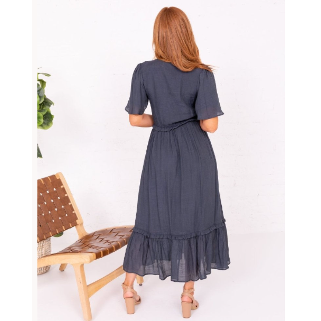 The Tess Dress in Vintage Blue