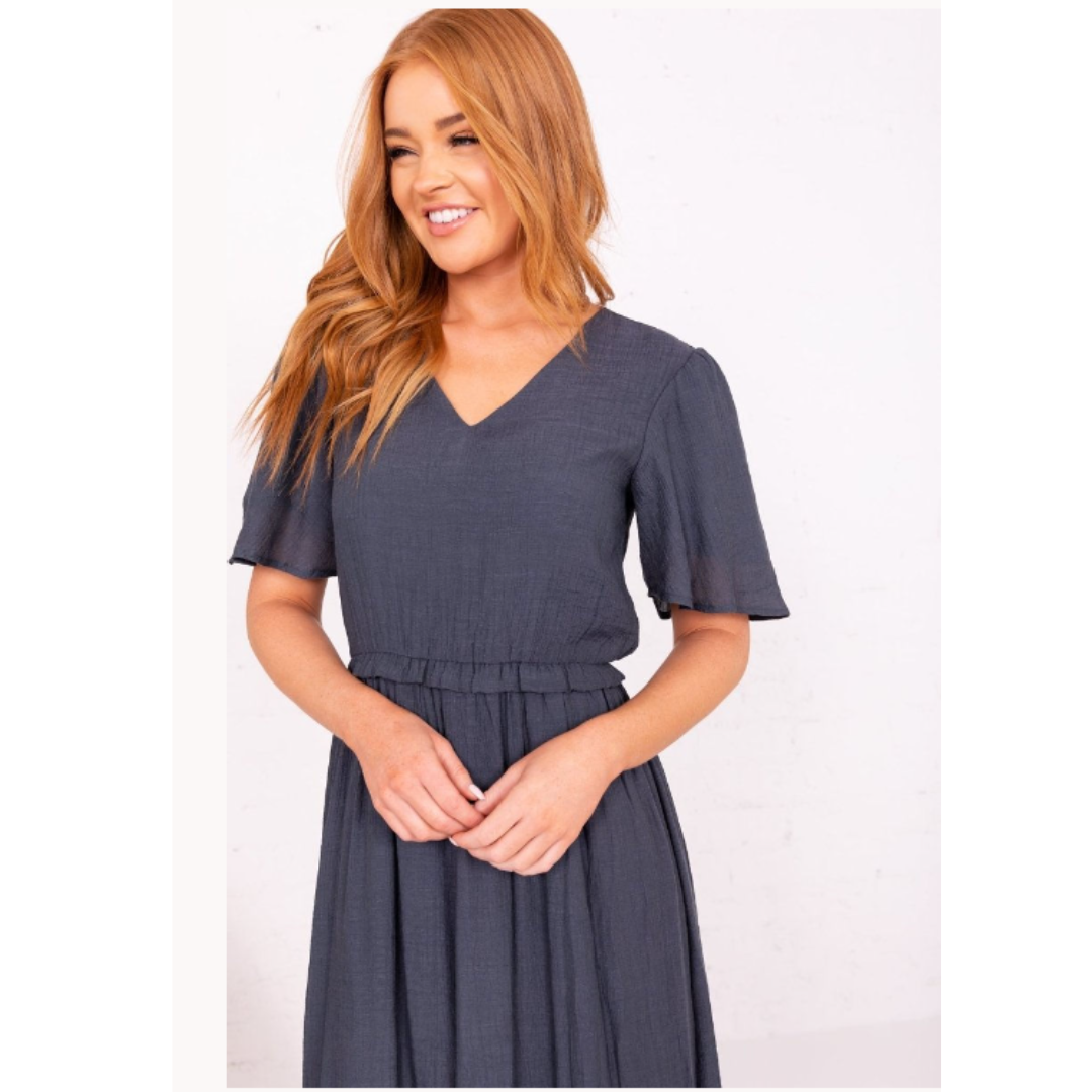 The Tess Dress in Vintage Blue