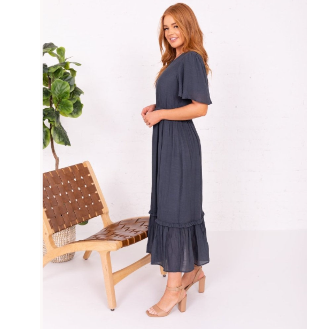 The Tess Dress in Vintage Blue