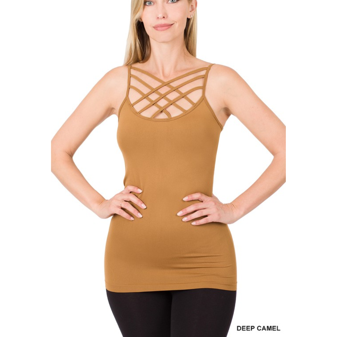 Triple Criss Cross Seamless Cami Top
