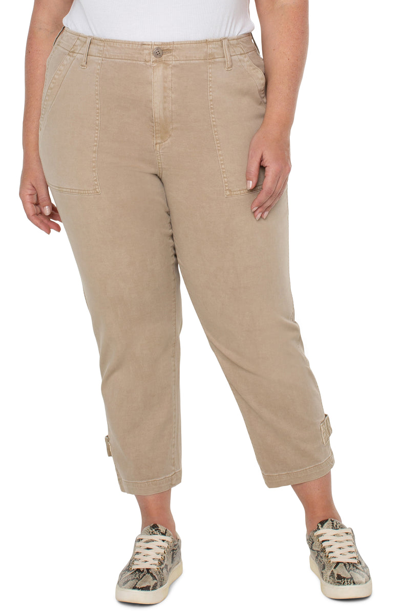 Liverpool Utility Crop Cargo w Cinched Leg (biscuit tan)