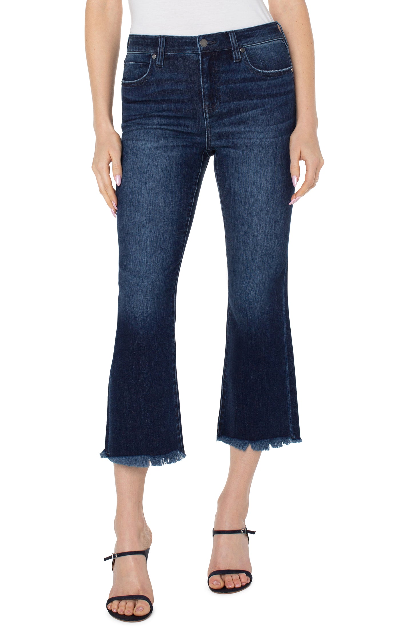 Liverpool's Hannah Crop Flare w/Fray Hem (Upland)