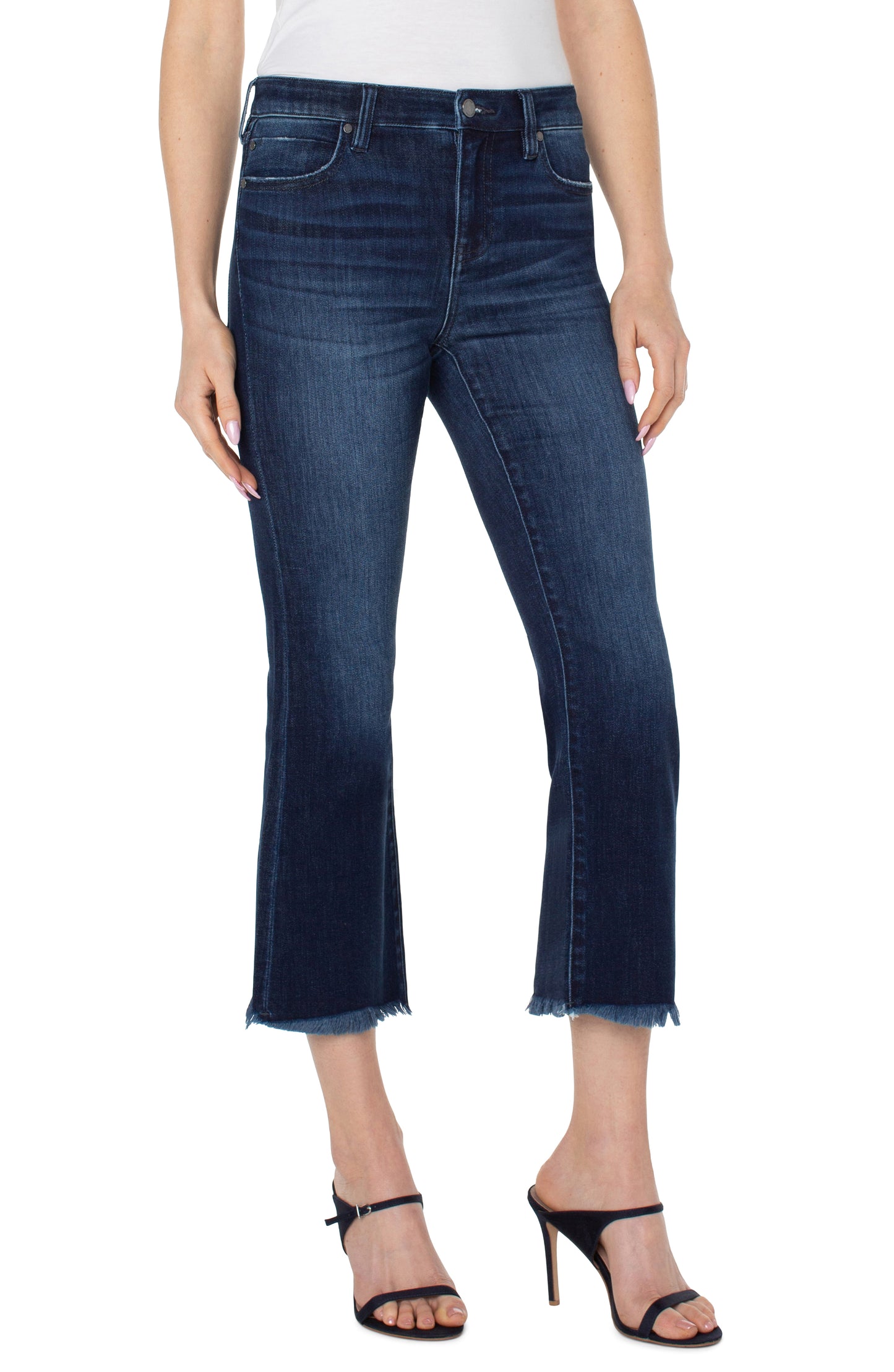 Liverpool's Hannah Crop Flare w/Fray Hem (Upland)