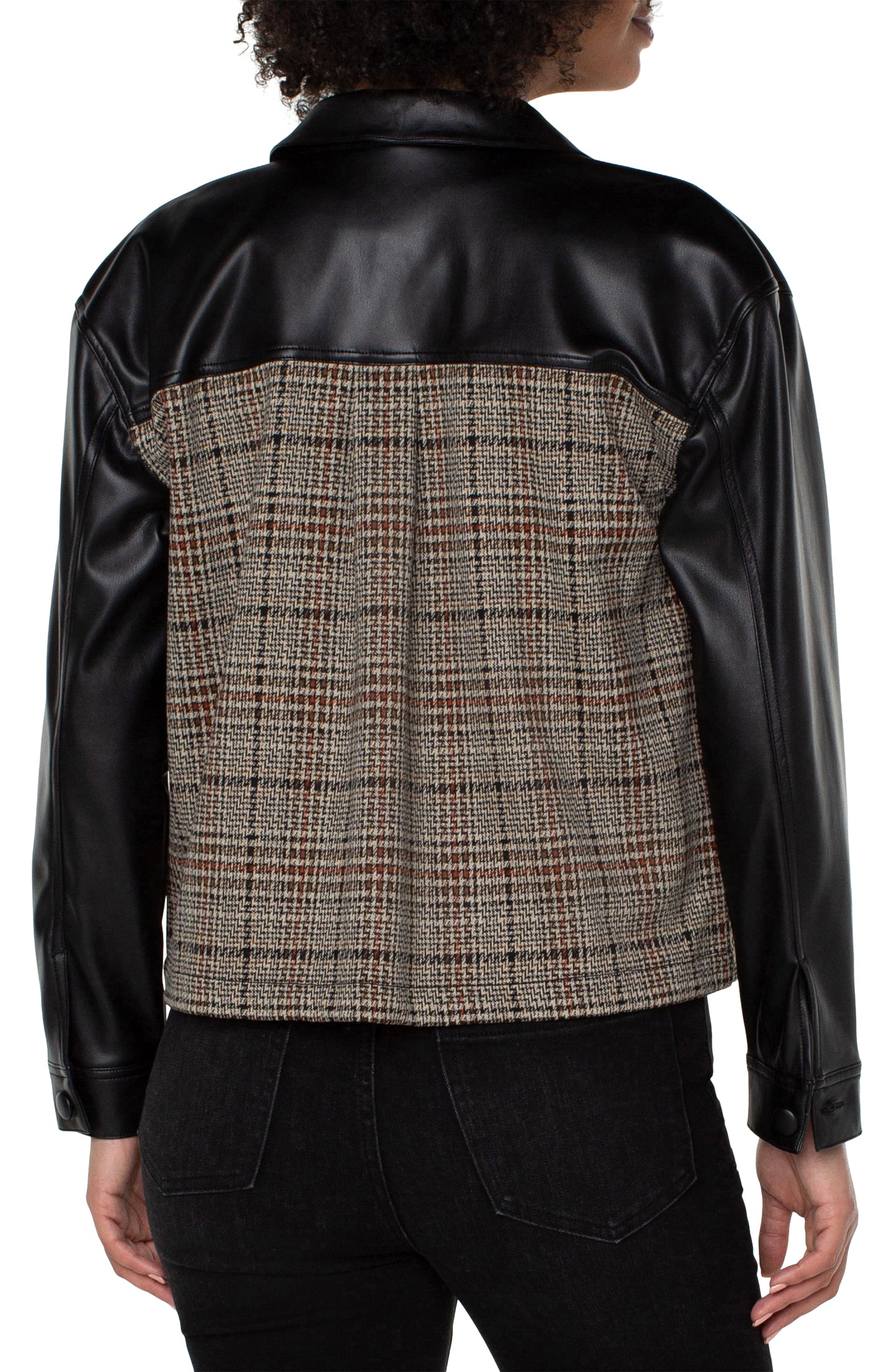 Liverpool Shirt Jacket w/Contrast Sleeves (Black/Tan)