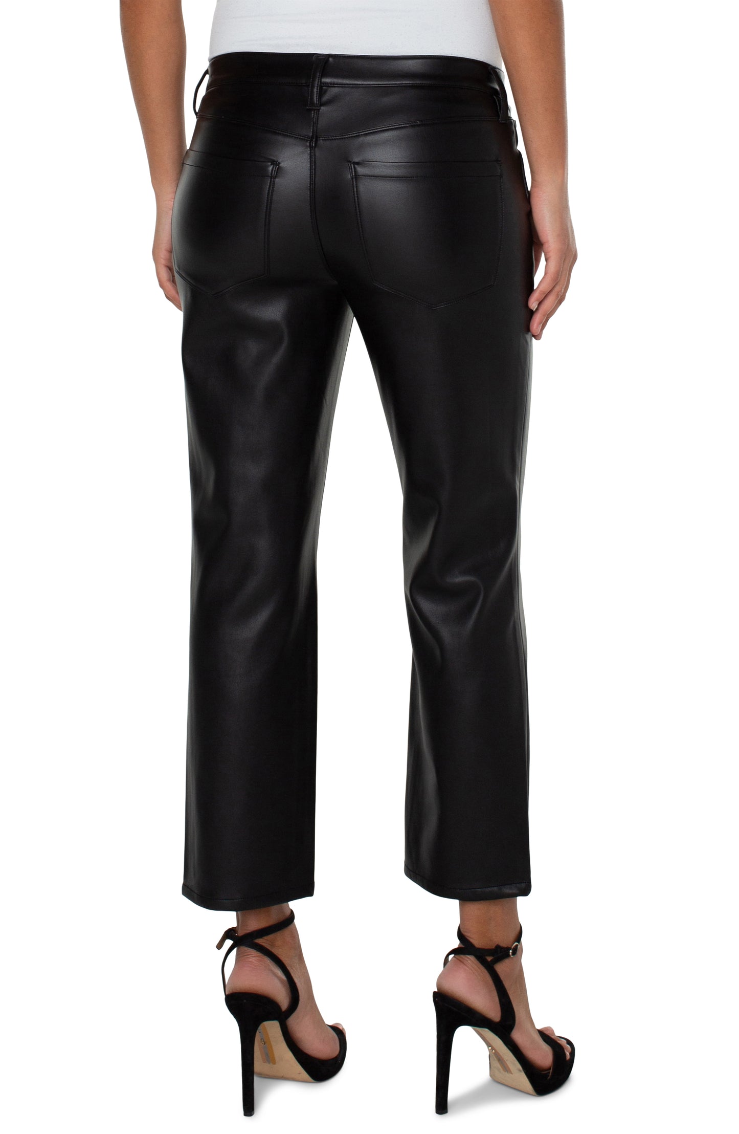 Liverpool Kennedy Vegan Leather Crop Straight (Black)
