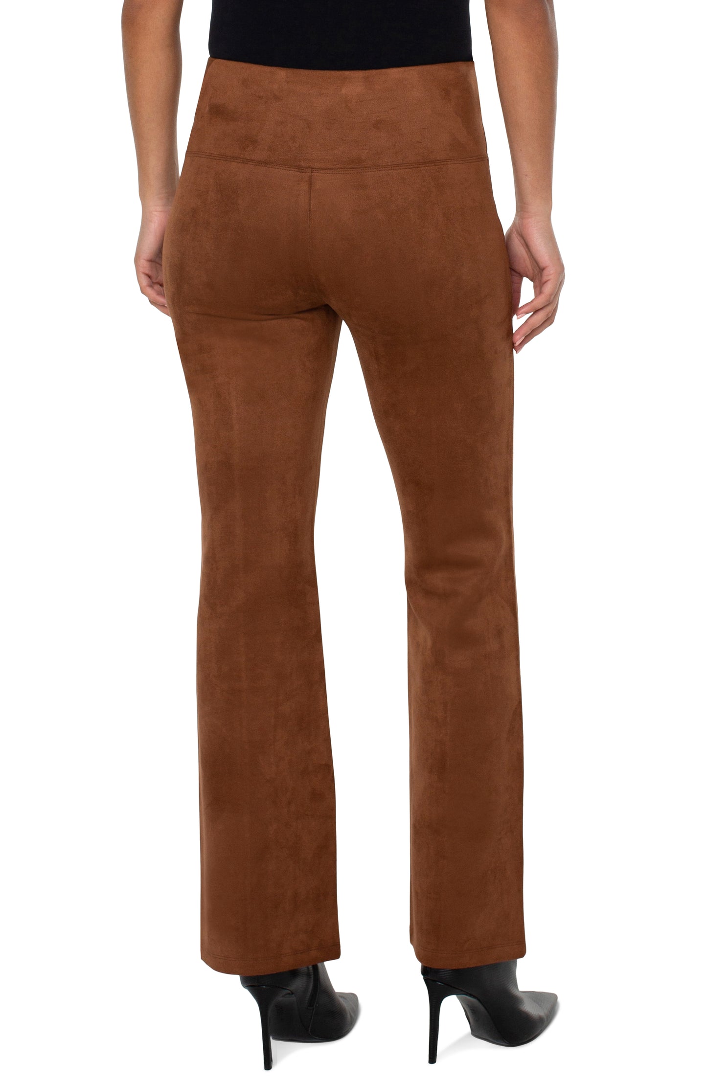 Liverpool Pearl Full Length Flare w/Pintucks (Penny Brown)