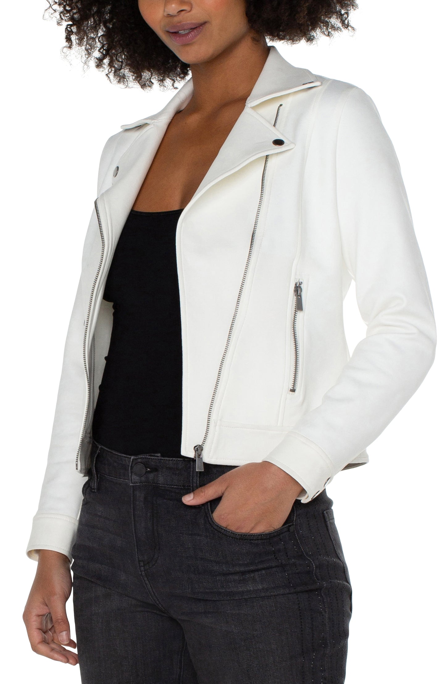 Liverpool Moto Jacket (mystic navy, white frost and coral haze)