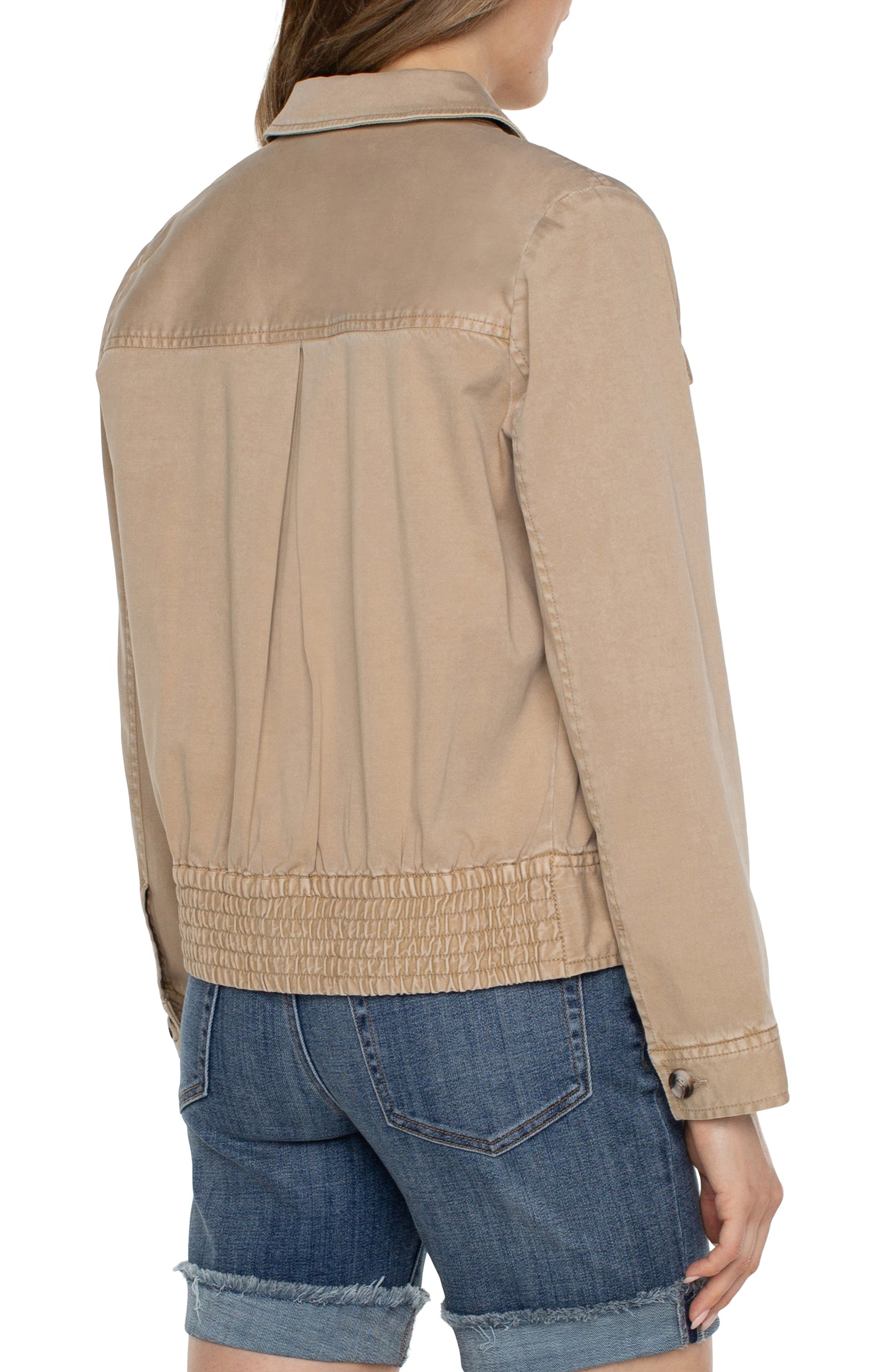 Liverpool Trucker Jacket w/ Elastic Back Waist (Biscuit Tan)