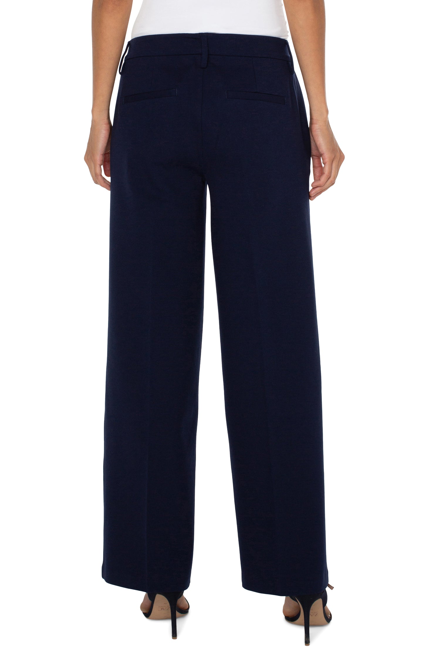 Liverpool Kelsey Wide Leg Trouser (31" inseam) (Cadet Blue)