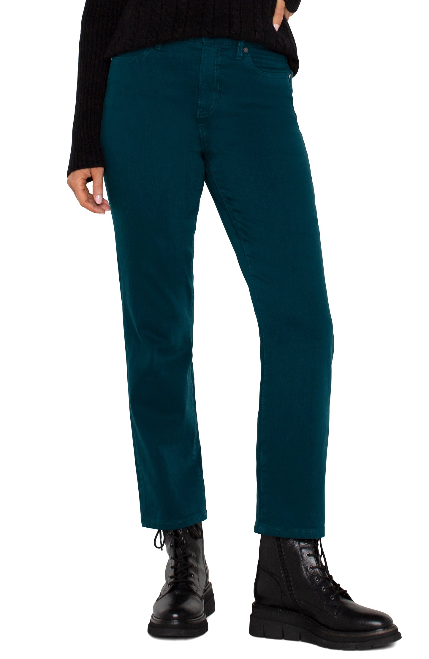 Liverpool Liv High Rise Non-Skinny Skinny (28" inseam) (Dark Forest)