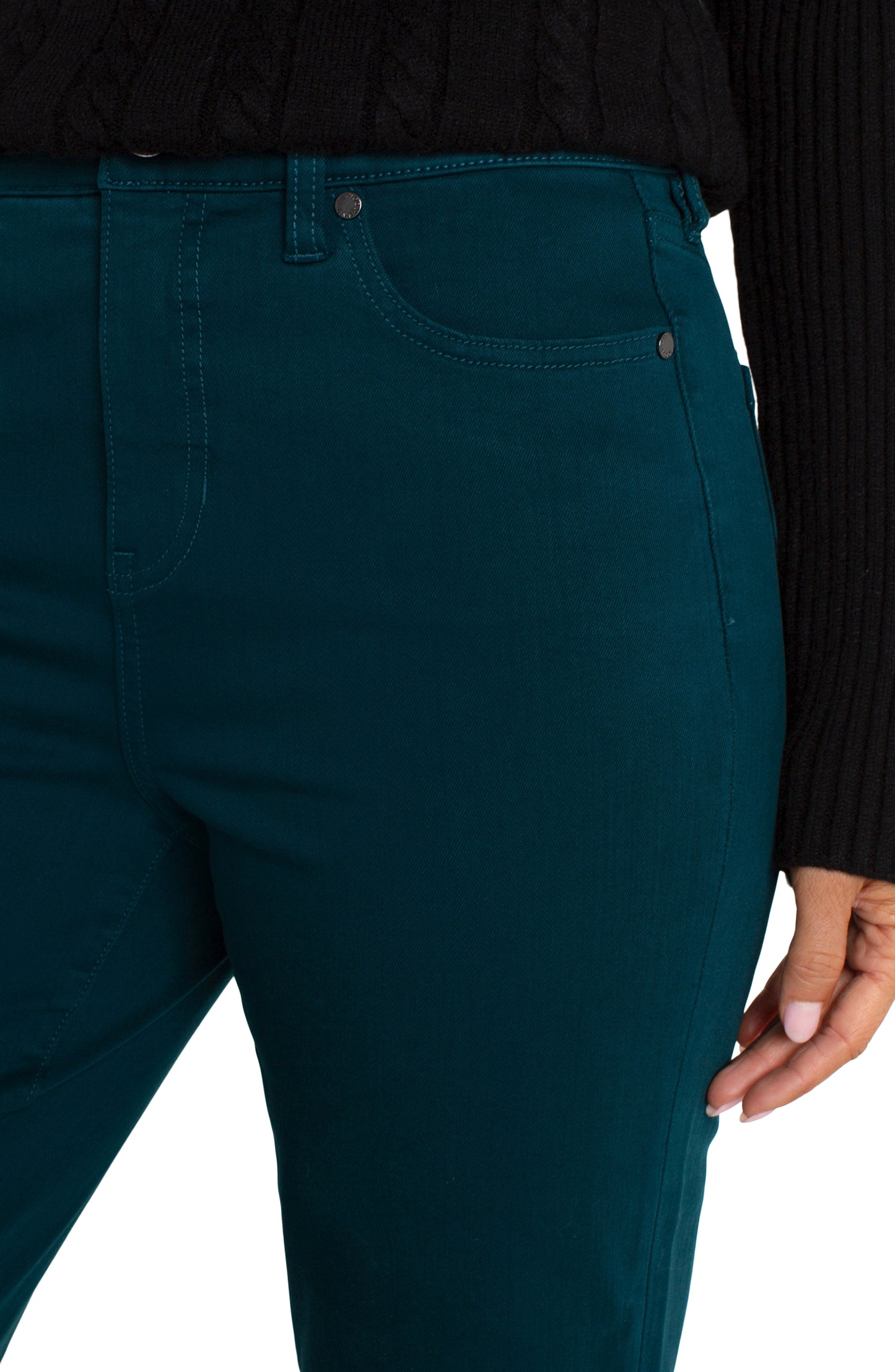 Liverpool Liv High Rise Non-Skinny Skinny (28" inseam) (Dark Forest)