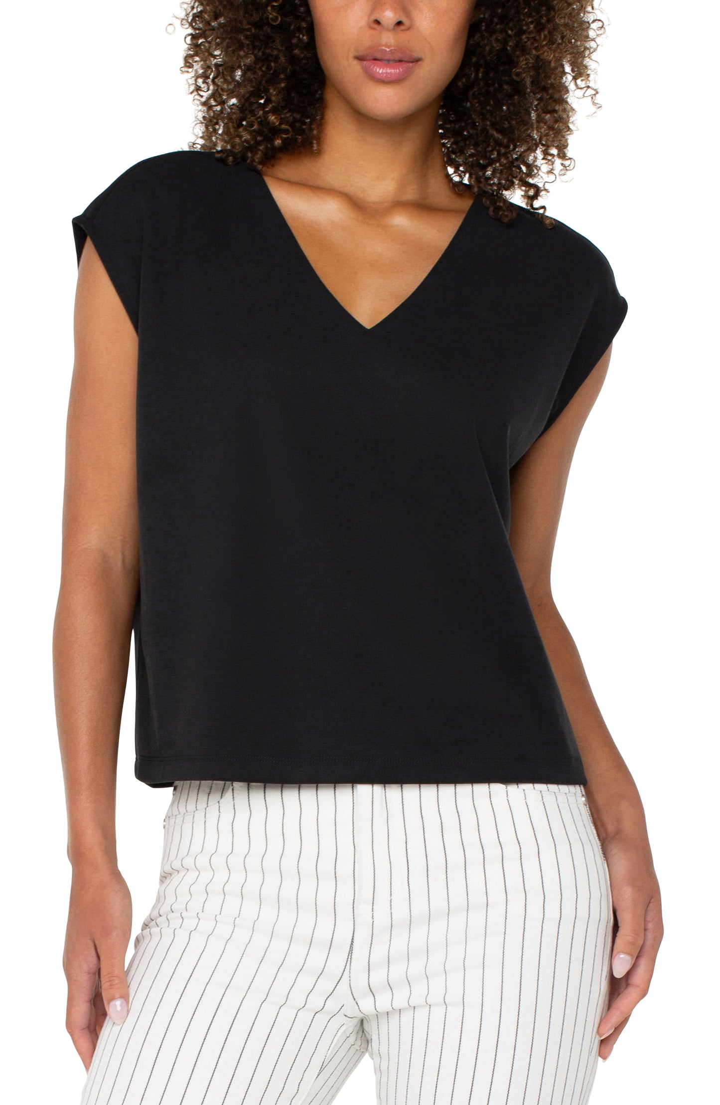 Liverpool Dolman Sleeve V-Neck Top Front 2