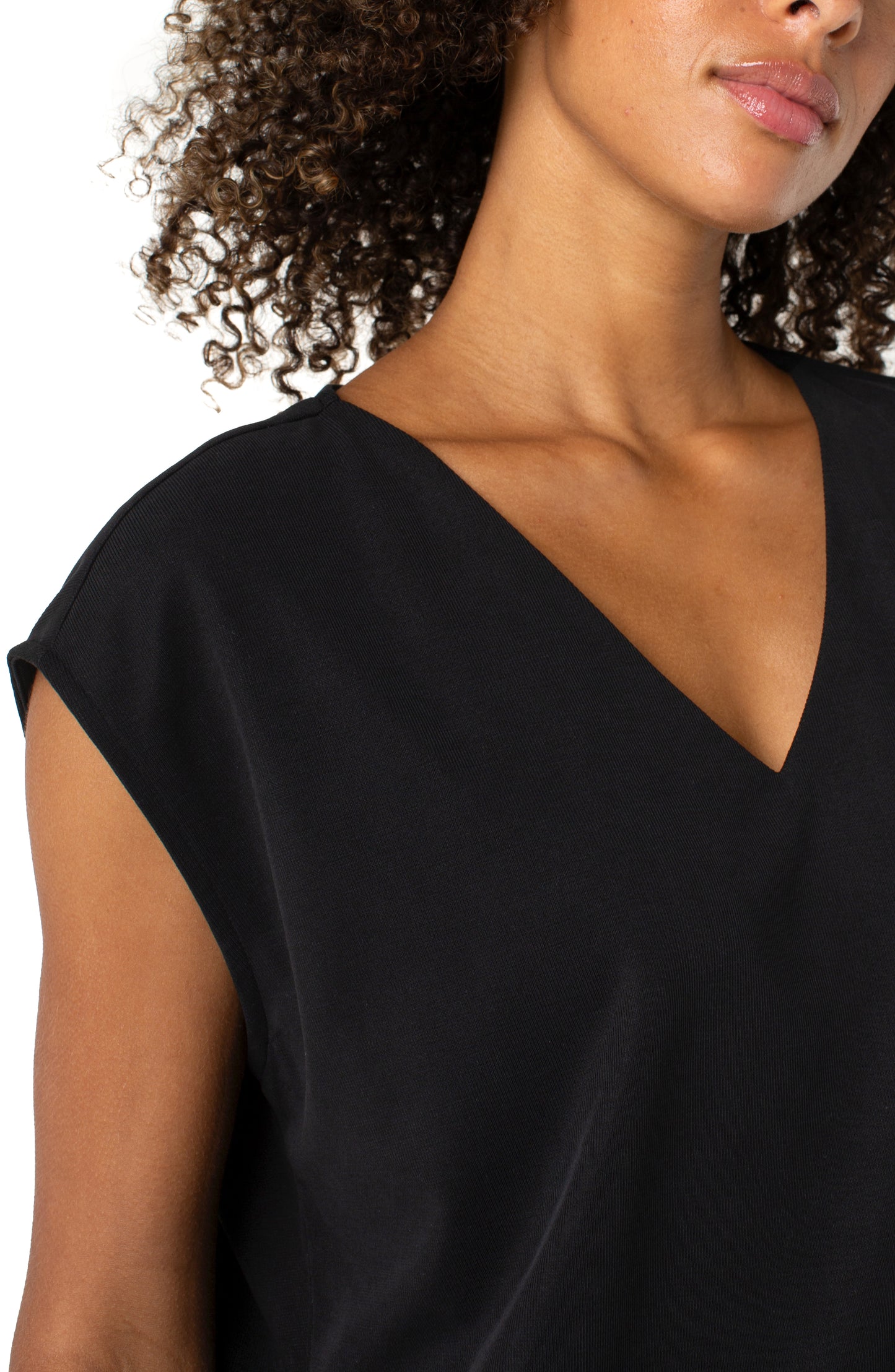 Liverpool Dolman Sleeve V-Neck Top Close Up