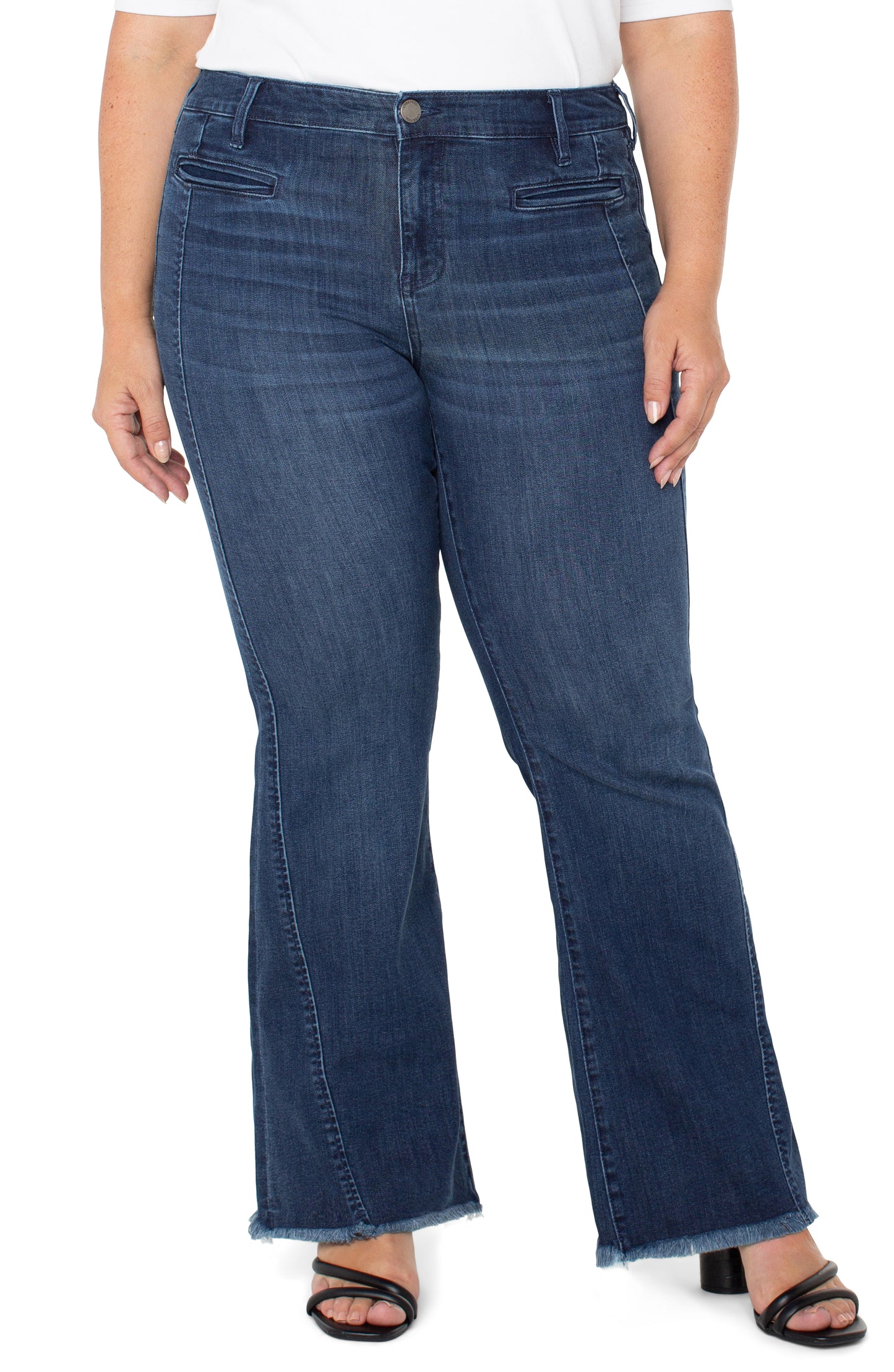 Liverpool Hannah w/ Welt Pockets Front Seam Detail Plus Size (32" Inseam) (Mount Dora)