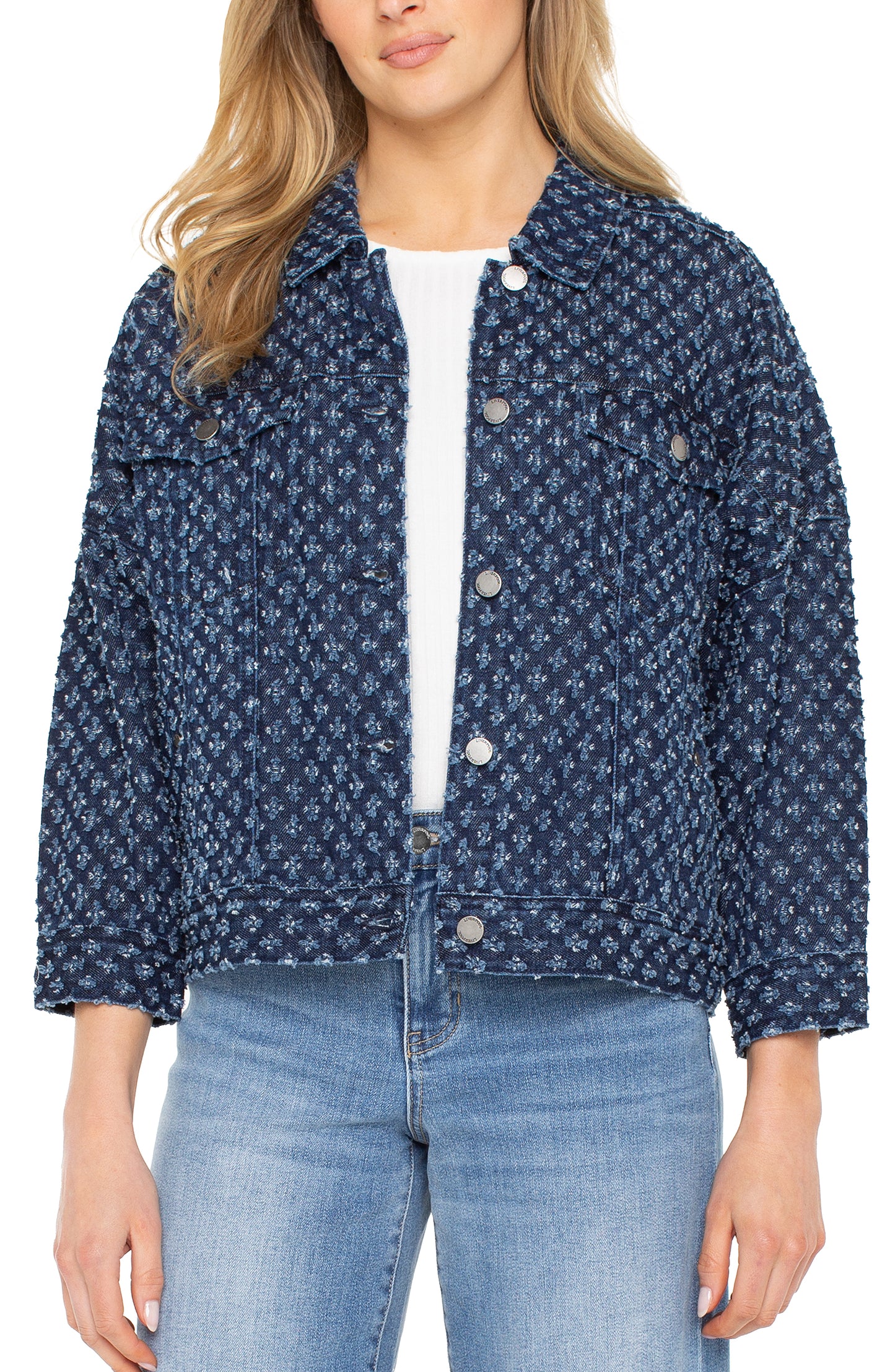 Liverpool Crop Easy Trucker Jacket (Laser Pinhole)