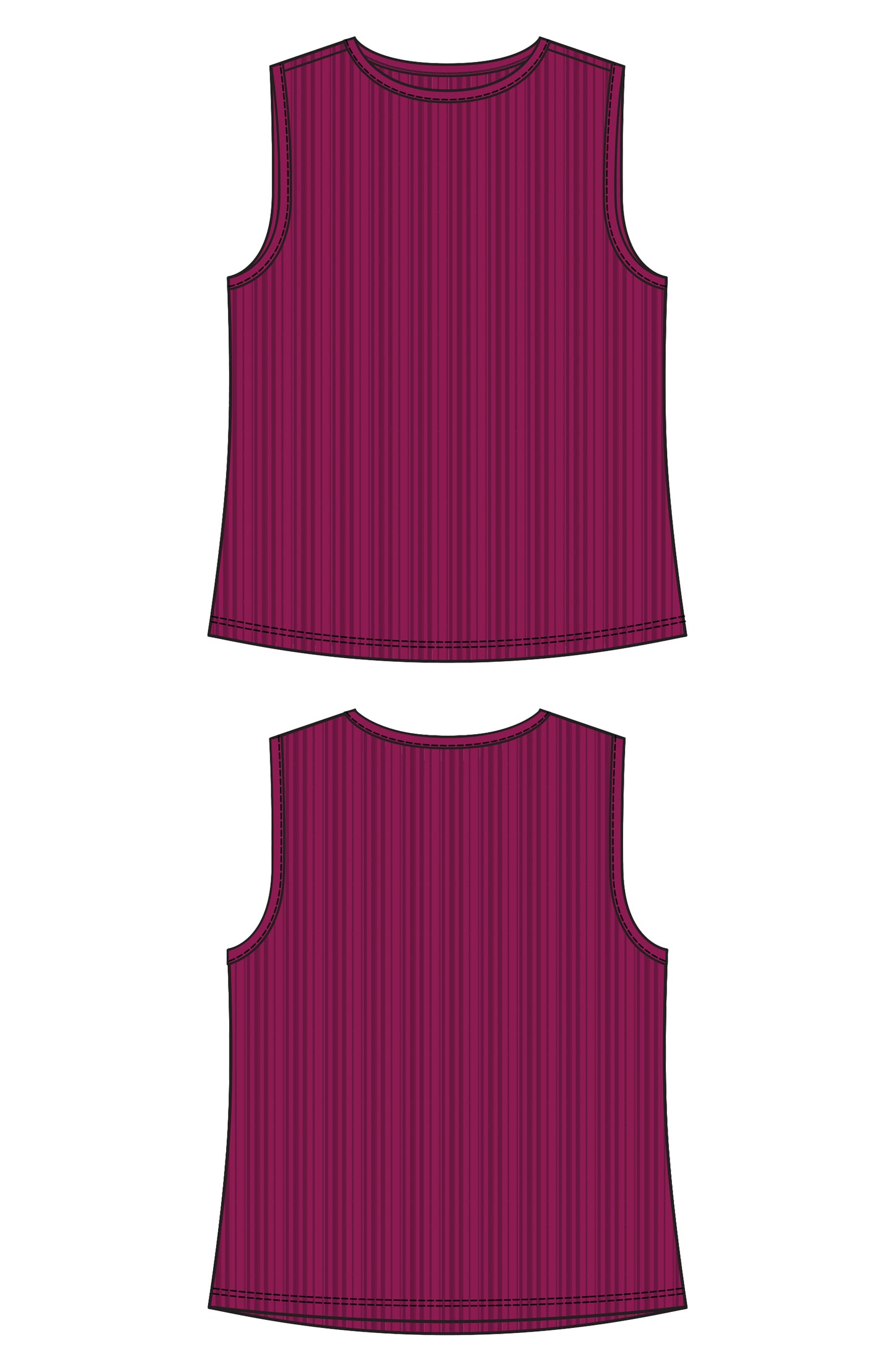 Liverpool Sleeveless Crew Neck Knit Top (Dark Currant)
