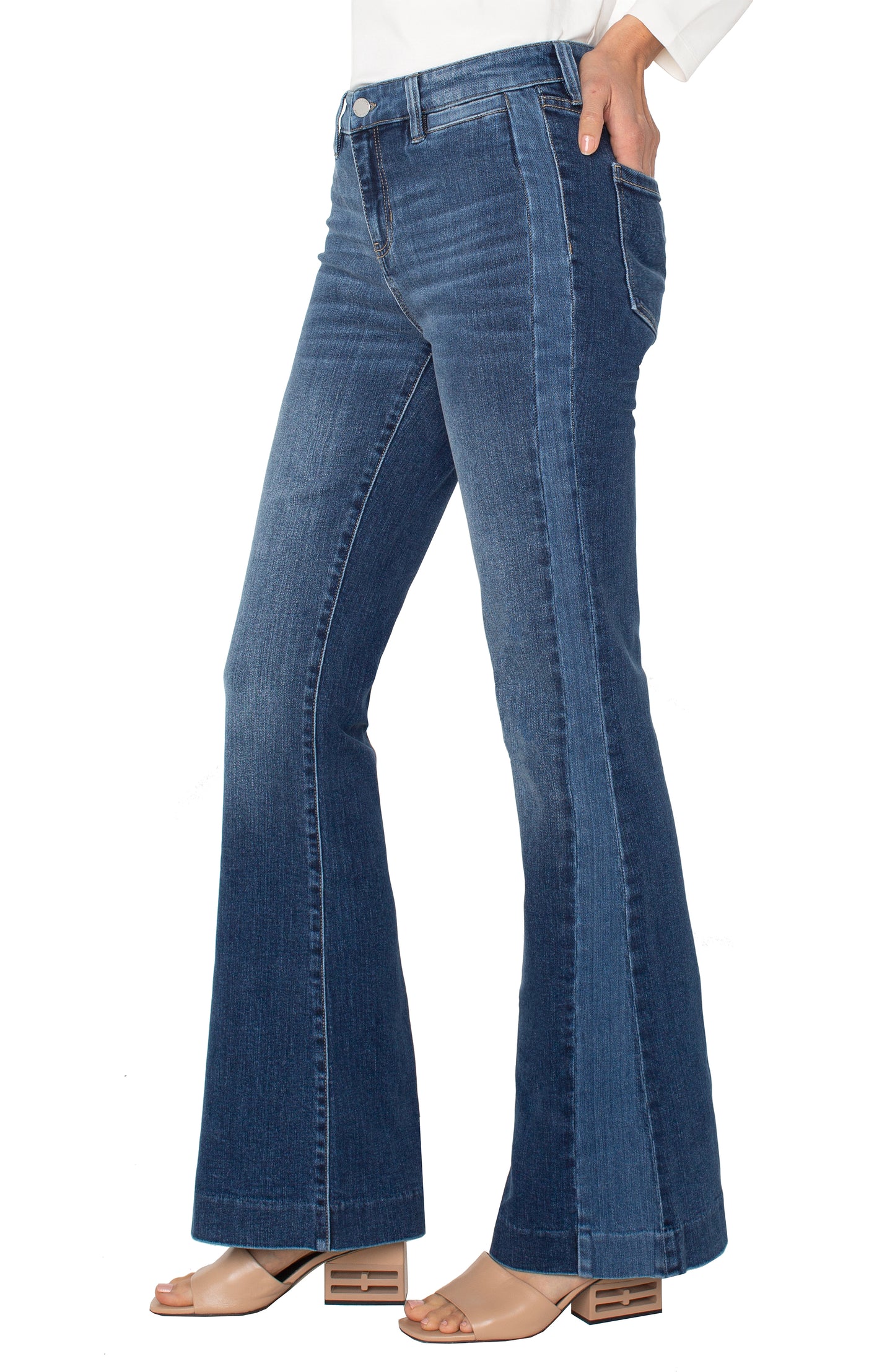 Liverpool Hannah Flare w/ Blocking Details (32" inseam)