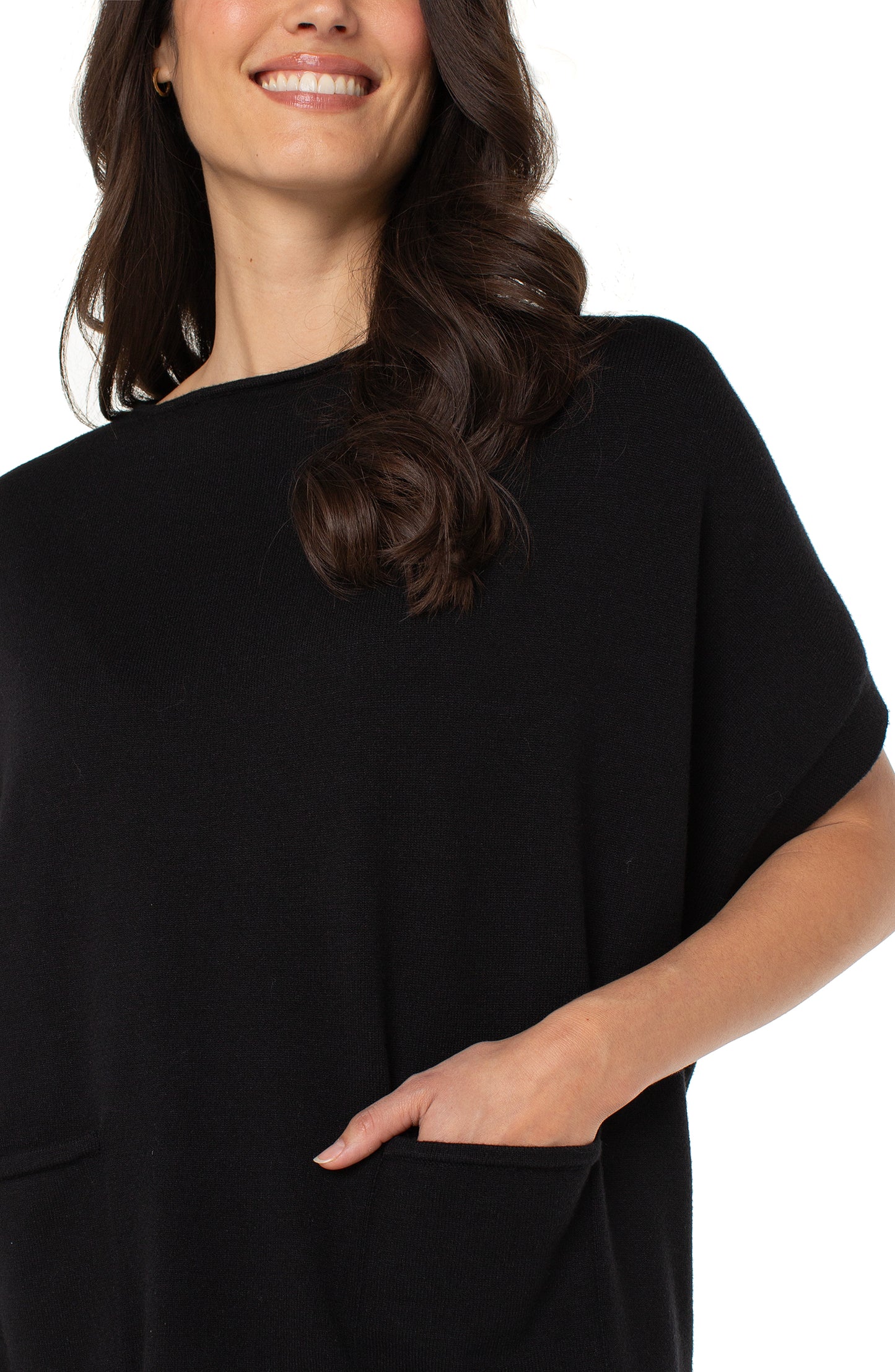 Liverpool 1/2 Sleeve Boat Neck Dolman Sweater