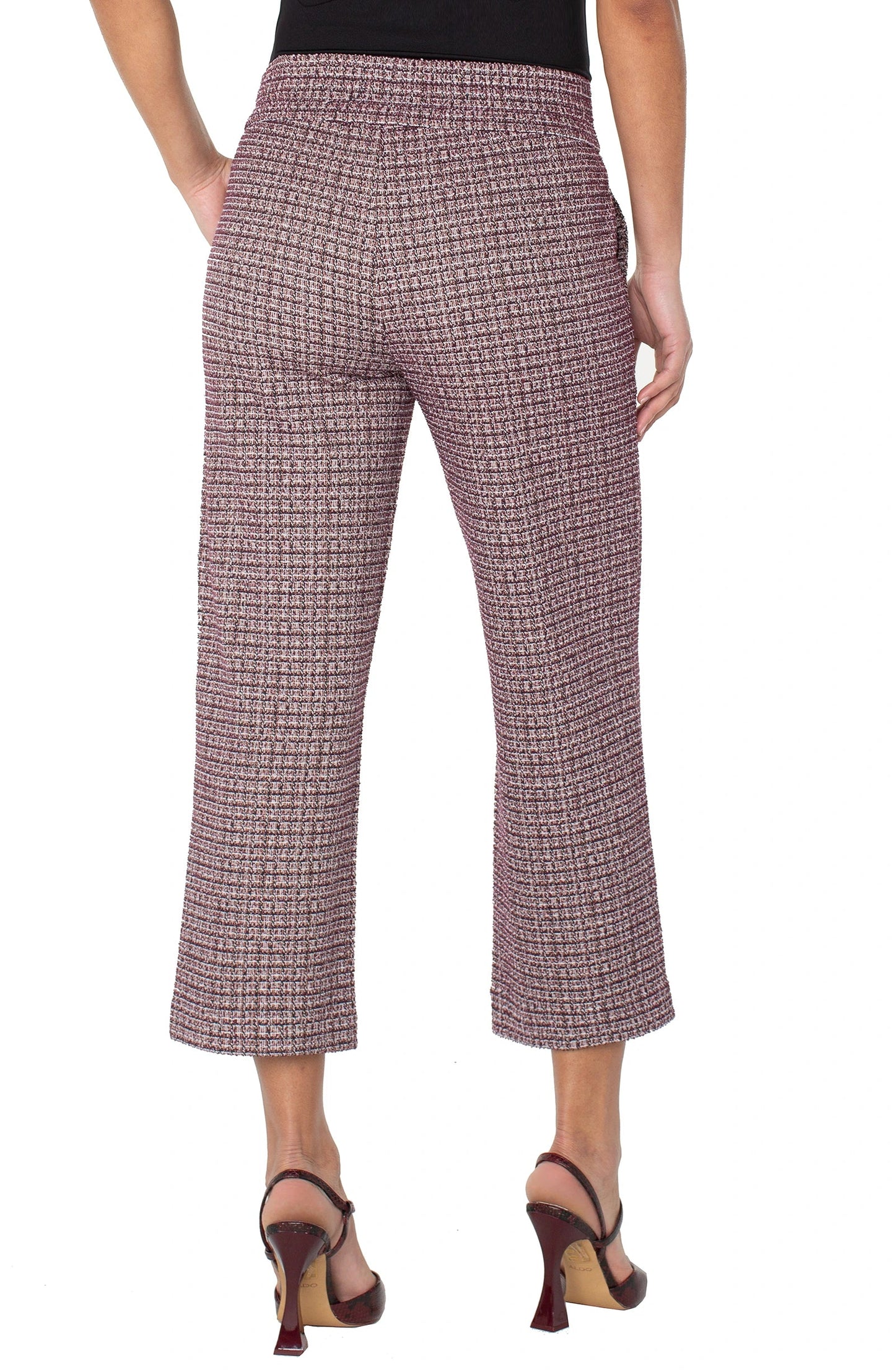Liverpool Mabel Pull-on Crop Stovepipe (25" inseam) (Wine Multi)