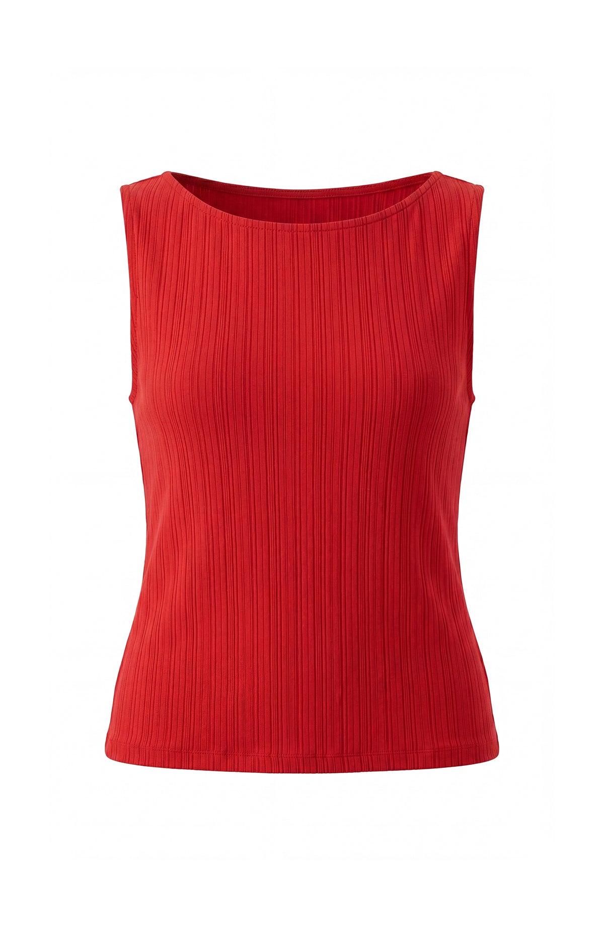 Liverpool Sleeveless Boat Neck Knit Top (Poppy Red)