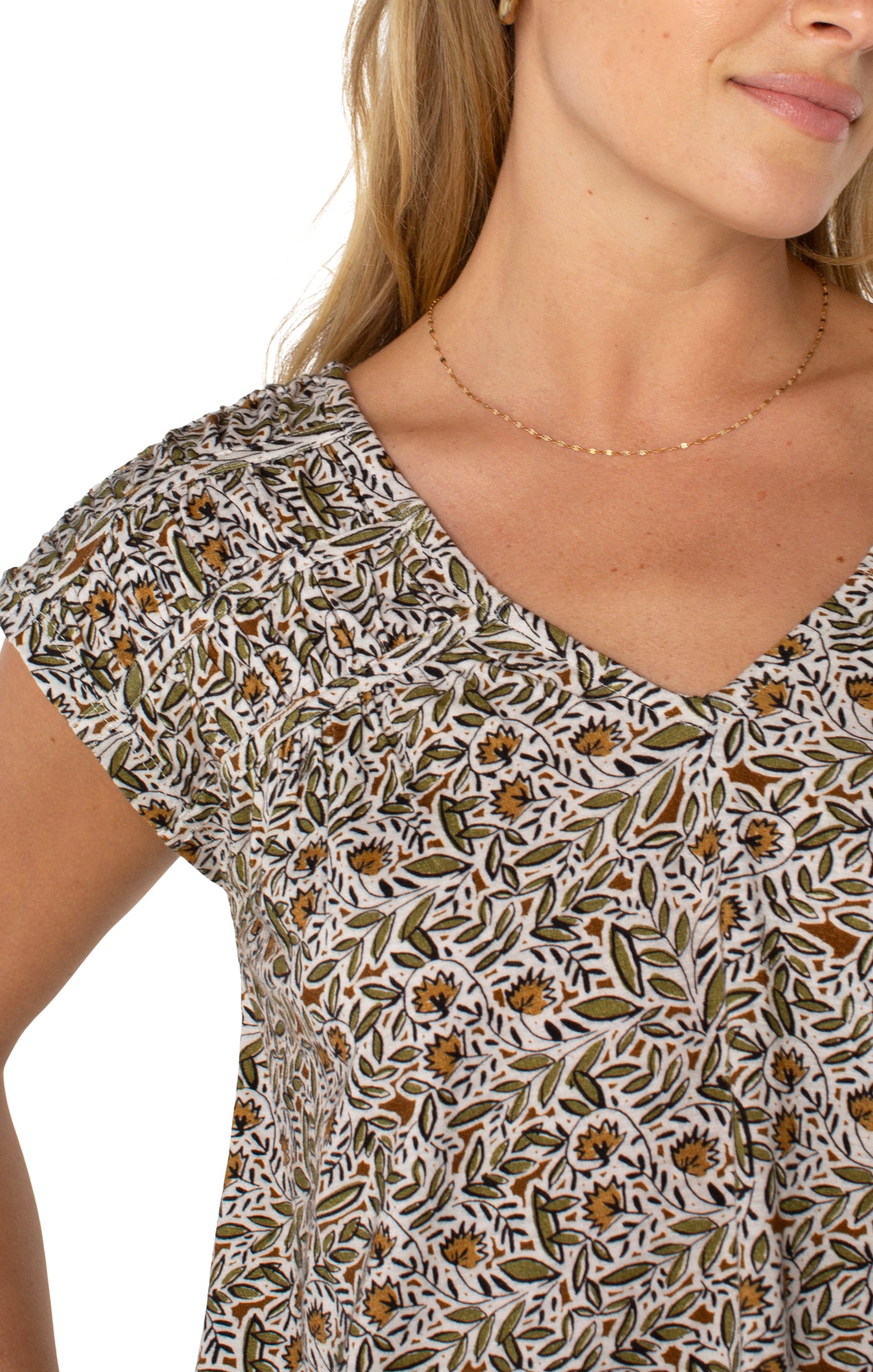 Liverpool Short Sleeve Dolman Tie Back Knit Top