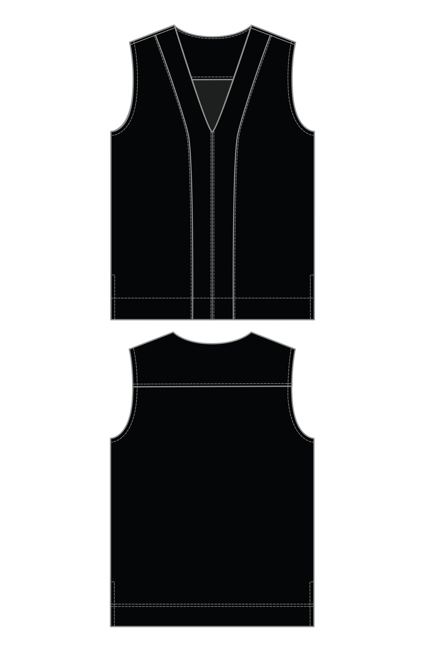 Liverpool Sleeveless Woven-to-Knit Top (Black)