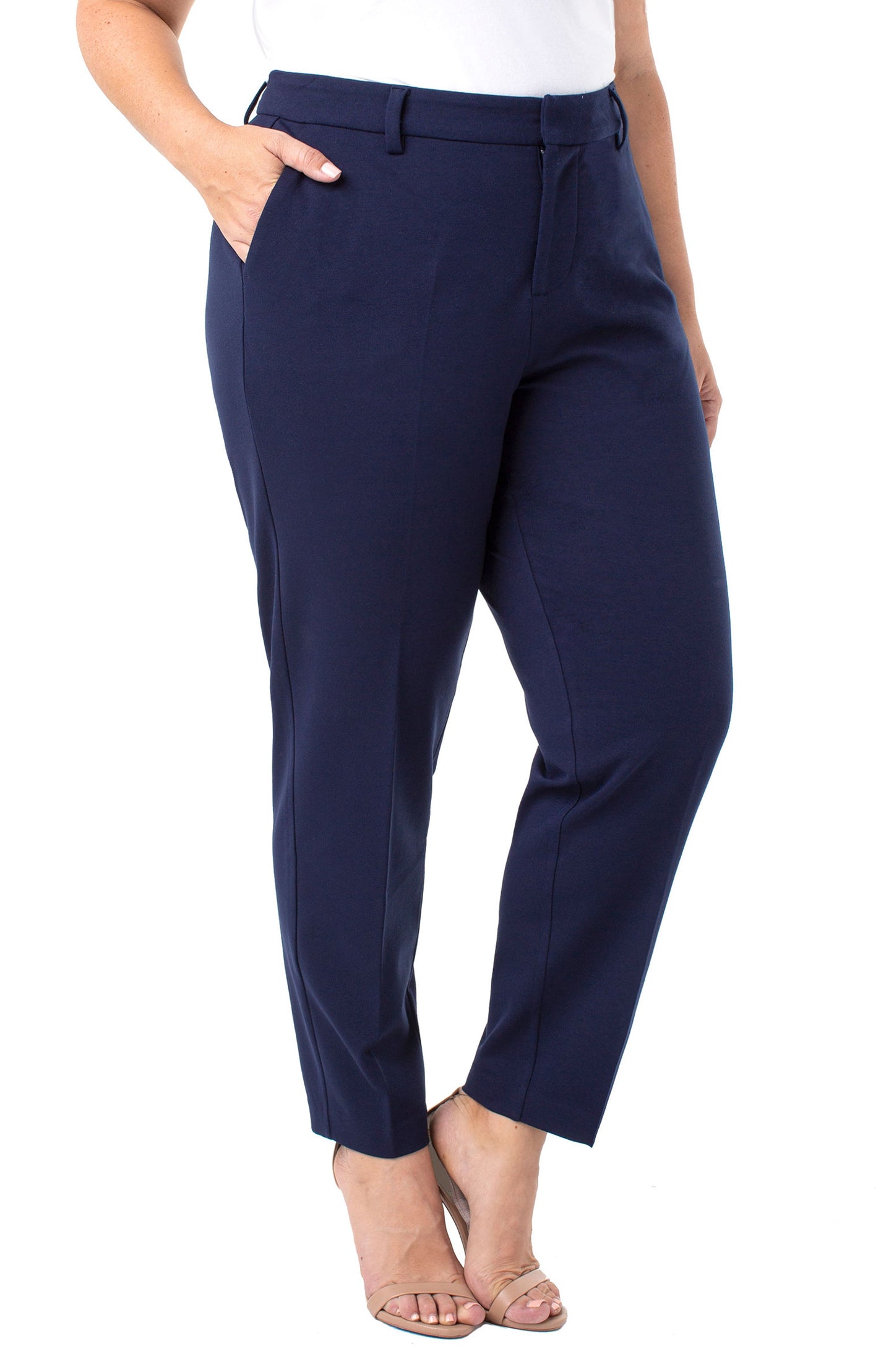 Liverpool Kelsey Trouser Plus Size 29" inseam (Cadet Blue)