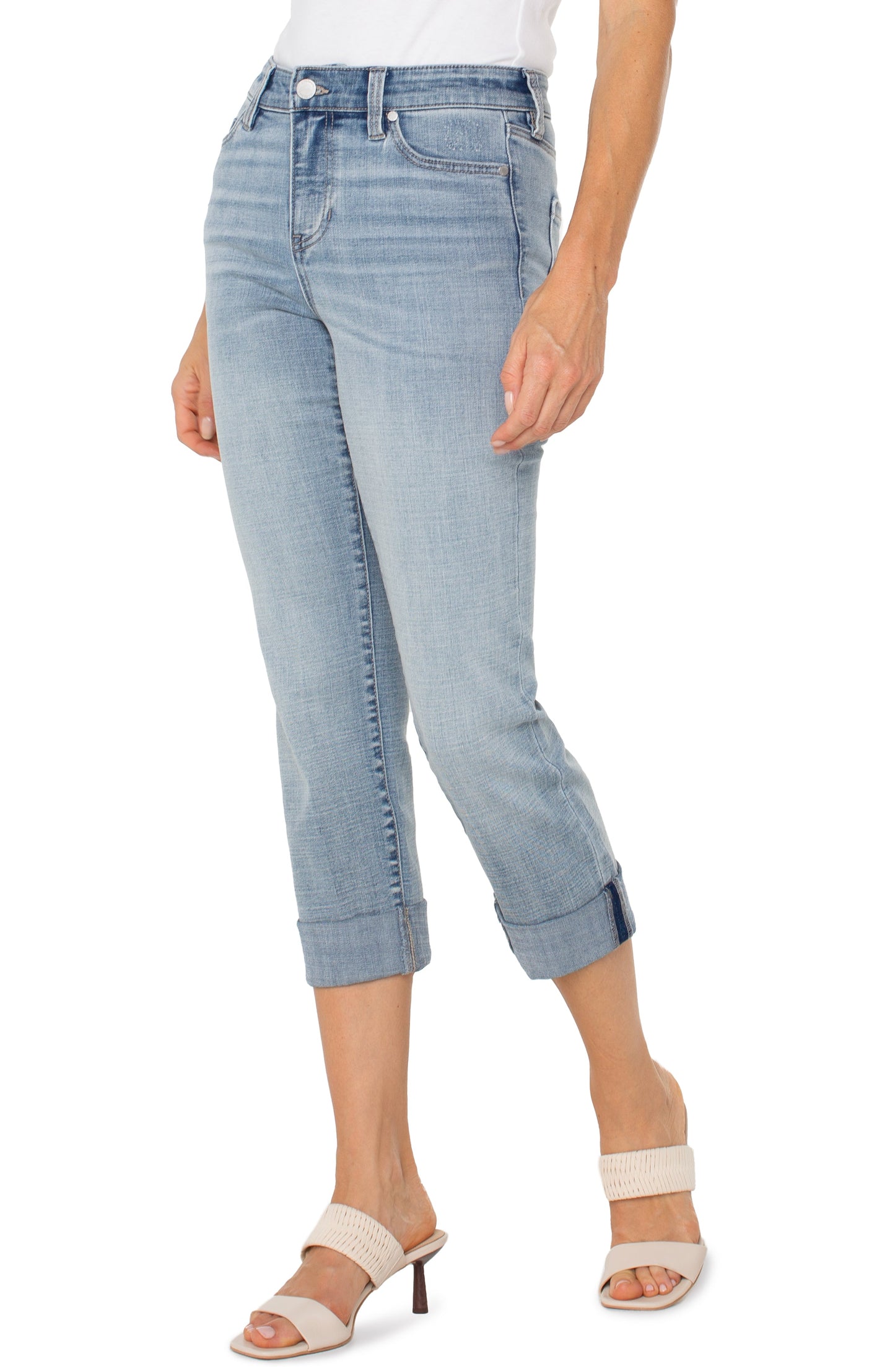 Liverpool Charlie Crop Wide Rolled Cuff (24'' Inseam) (Temescal)