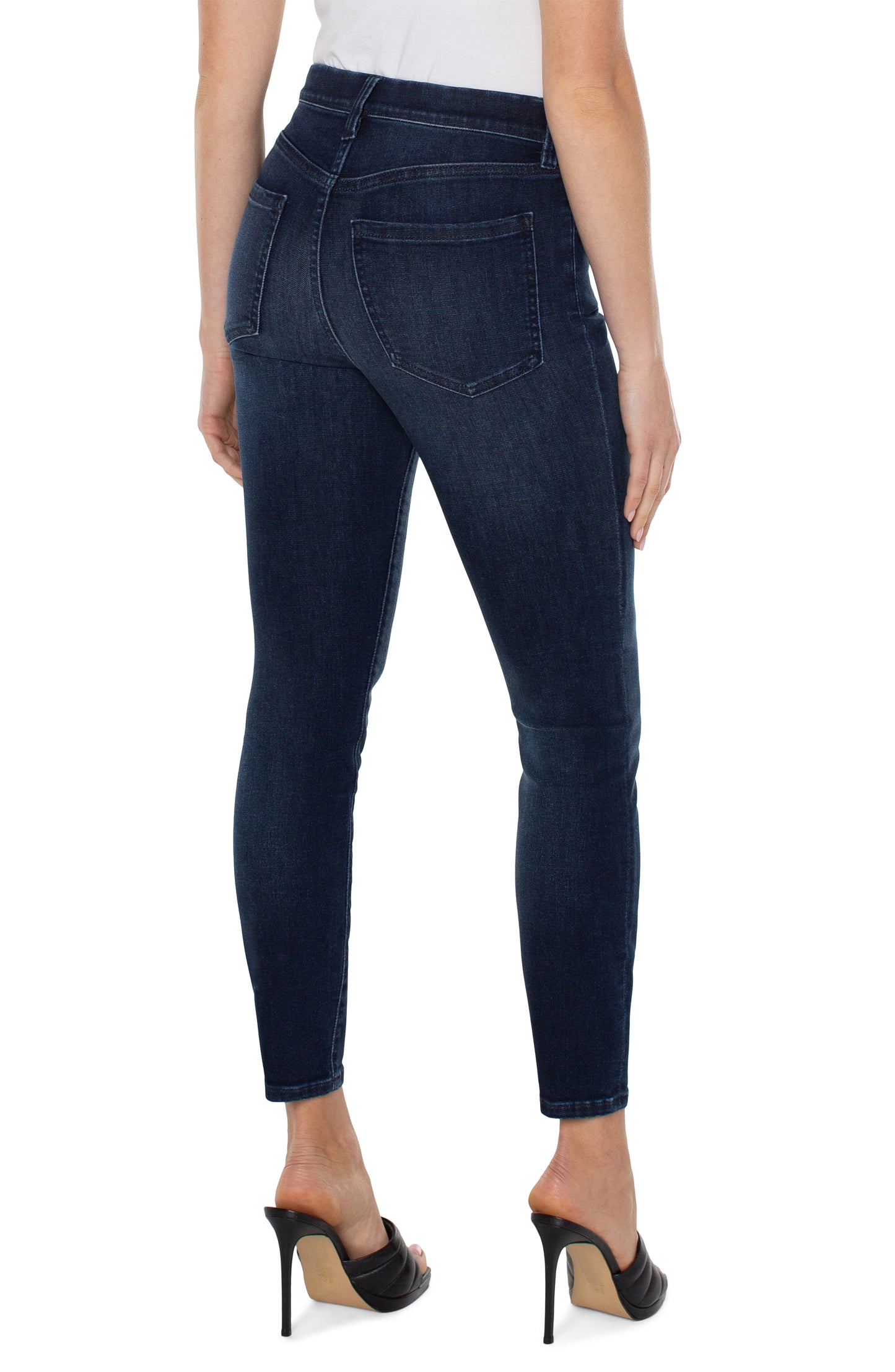 Liverpool Gia Glider Exposed Button Fly Ankle Skinny (Cornell)