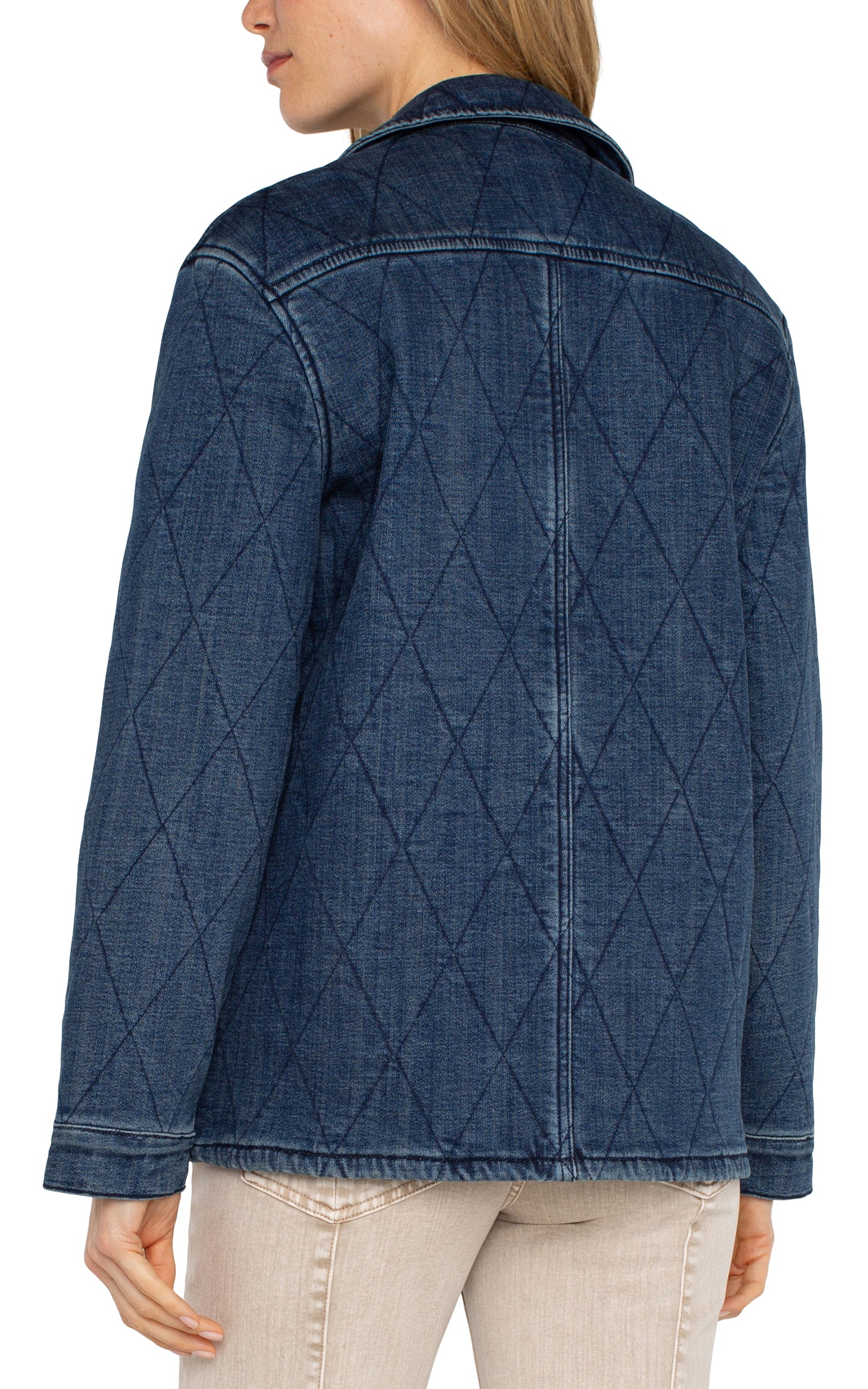 Liverpool Notch Collar Quilted Coat (28" inseam) (Redlands)