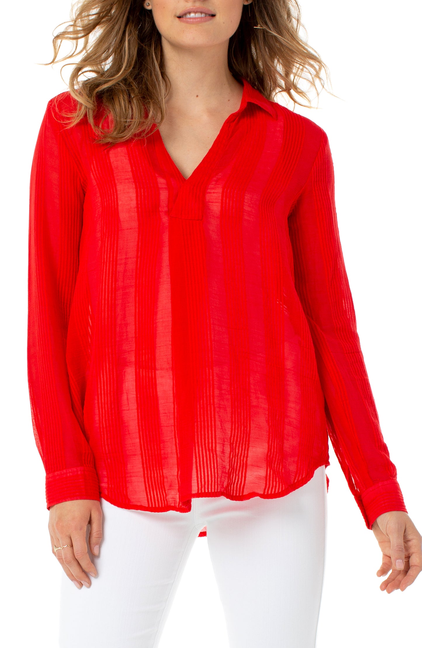 Liverpool Asymmetrical Popover Blouse