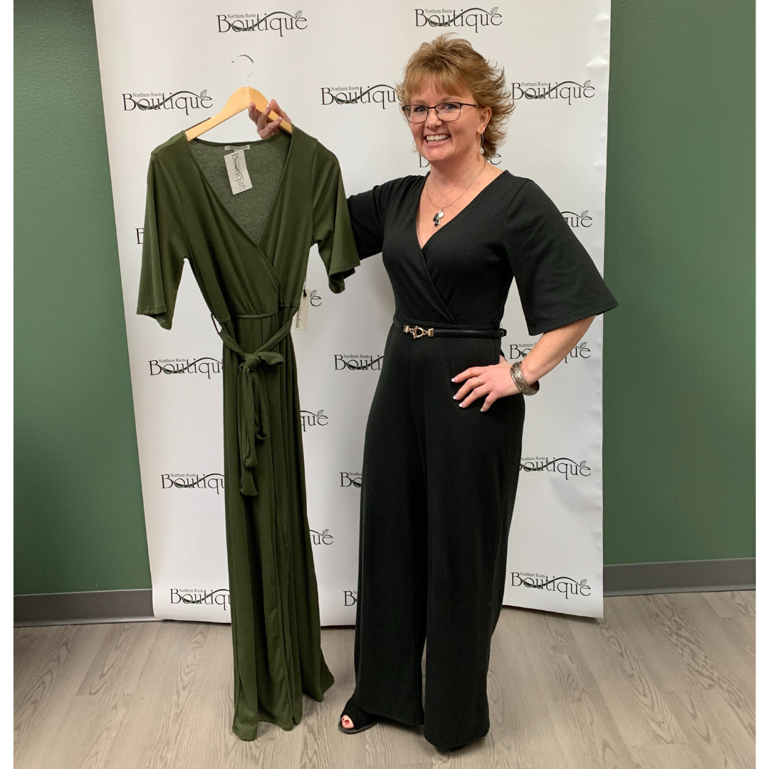 Solid Waist Belt Jumpsuit